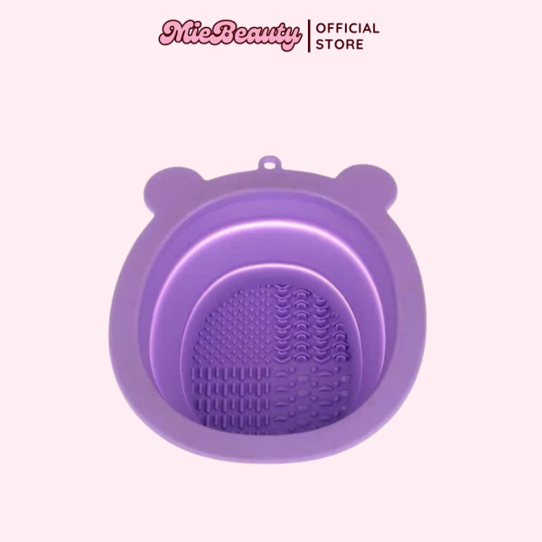 Dụng cụ rửa cọ giặt cọ và bông mút bằng silicon dẻo MieBeauty chậu rửa cọ giặt cọ - Hình ảnh 7