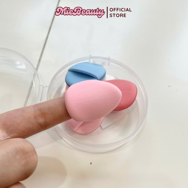 Mút đánh che khuyết điểm MieBeauty đánh kem nền mini bằng ngón tay - Hình ảnh 4