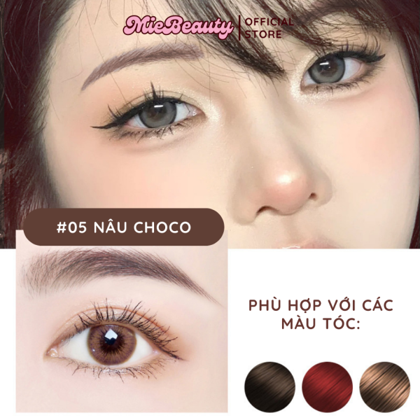 Chì Kẻ Mày MiebBeauty chống nước đầu vặn dễ kẻ, hai đầu - Hình ảnh 8
