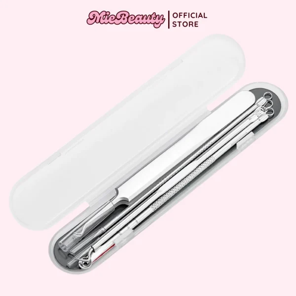 Set 5 Cây Nặn Mụn MieBeauty Inox Không Gỉ – Có Hộp Đựng Tiện Lợi - Hình ảnh 3
